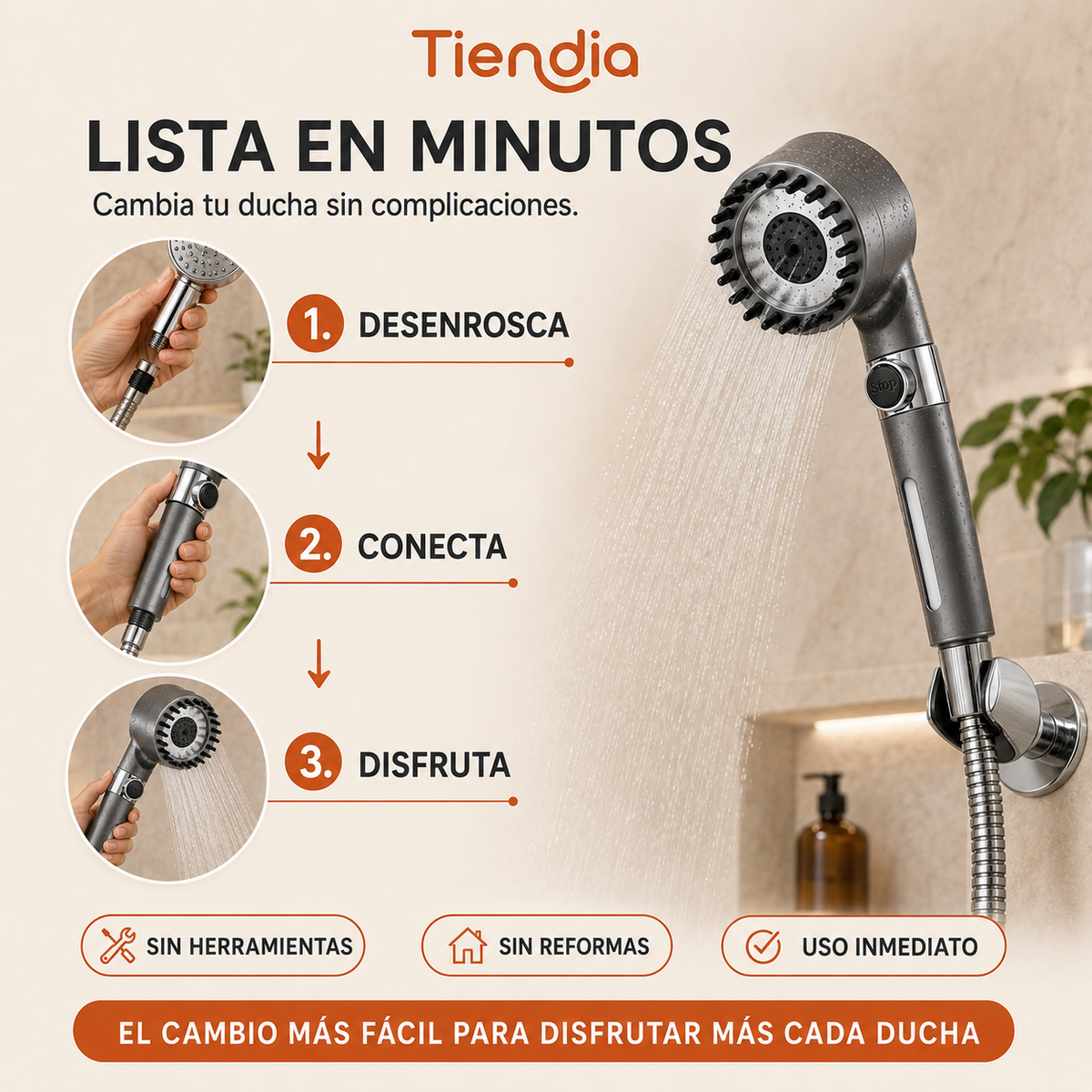 AquaLuxe Pro™ - Ducha de Alta Presión - ¡Adiós a las duchas sin presión!