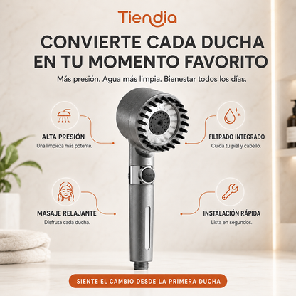 AquaLuxe Pro™ - Ducha de Alta Presión - ¡Adiós a las duchas sin presión!
