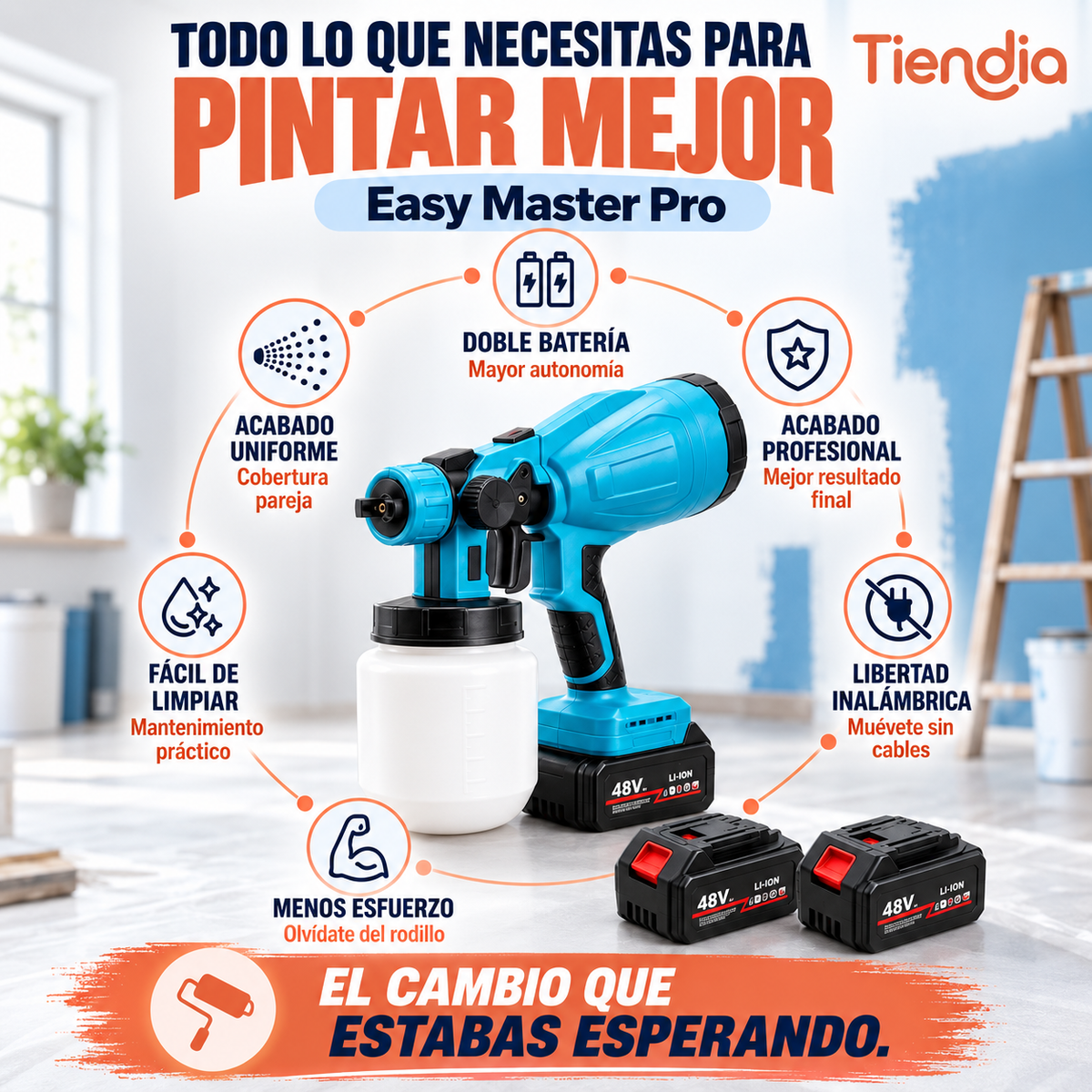 EasySpray Pro -Pistola Eléctrica Inalámbrica