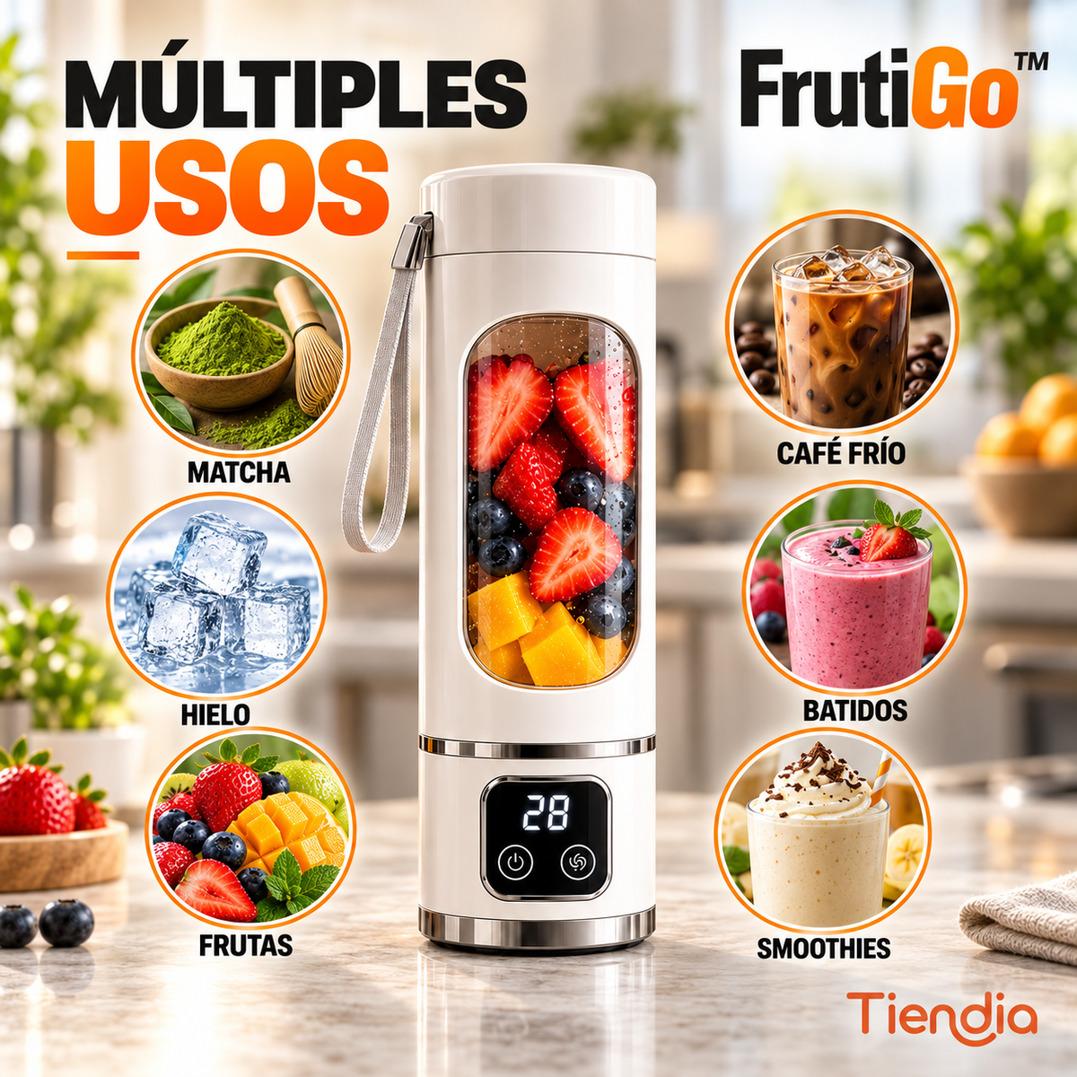 FrutiGo™ – Batidora Portátil 450ml