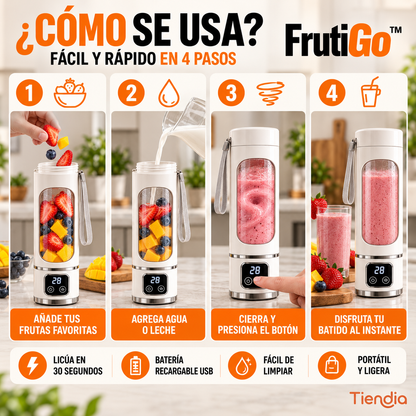 FrutiGo™ – Batidora Portátil 450ml